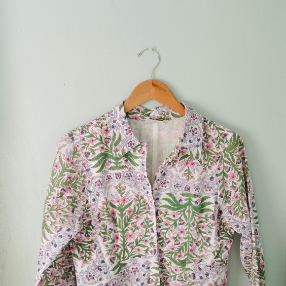 Julia Amory The Shirt Dress Mughal Jardin size Small / S - Picture 6 of 9
